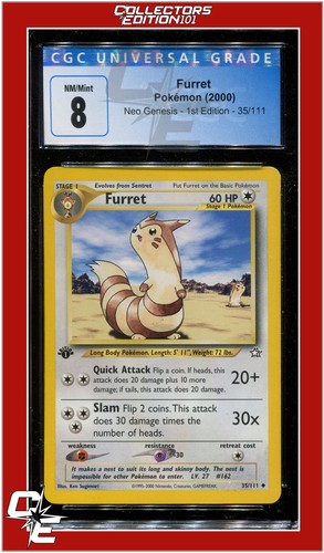 Furret (1st Edition) graded CGC 8 for sale on eBay