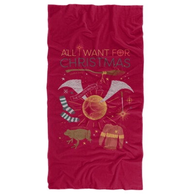 Harry Potter All I Want for Christmas! Officially Licensed Beach Towel 30''x60''