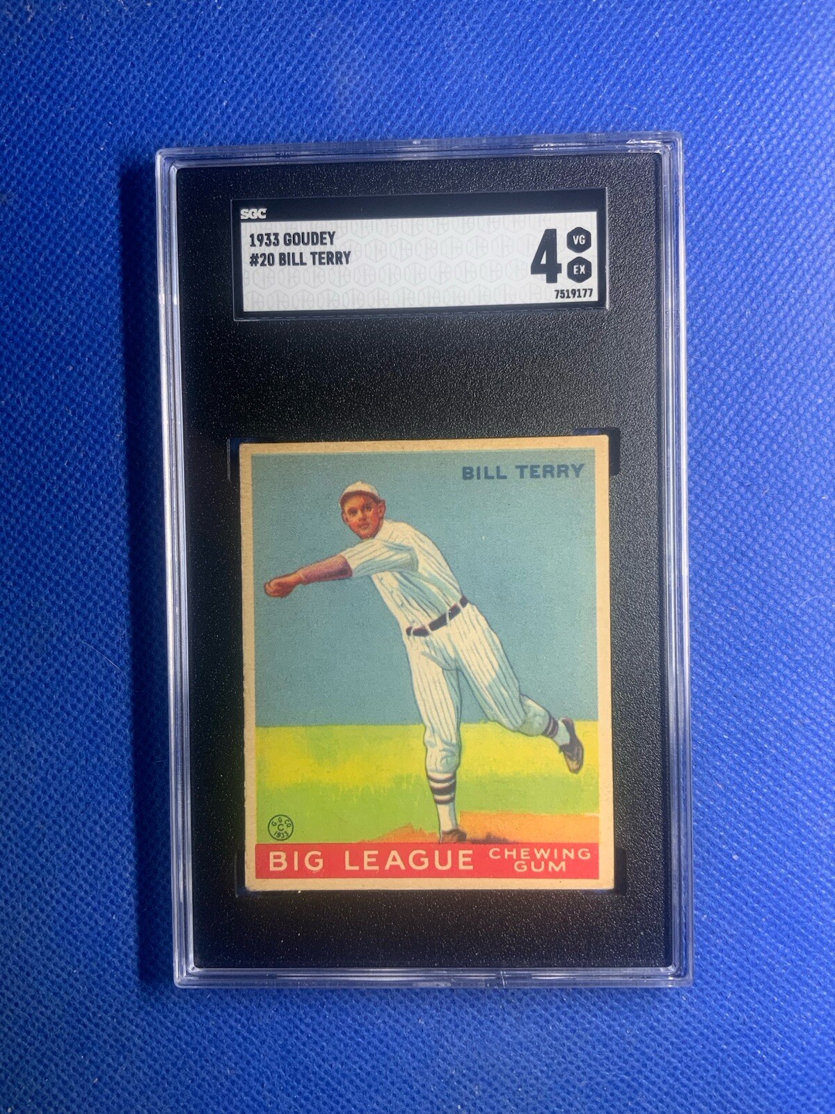 1933 Goudey #20 Bill Terry SGC 4 HOF