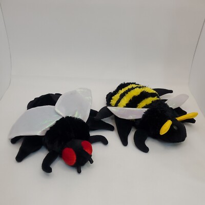 Caltoy BUMBLE BEE anD FLY Glove Hand Puppet Plush Stuffed Animal