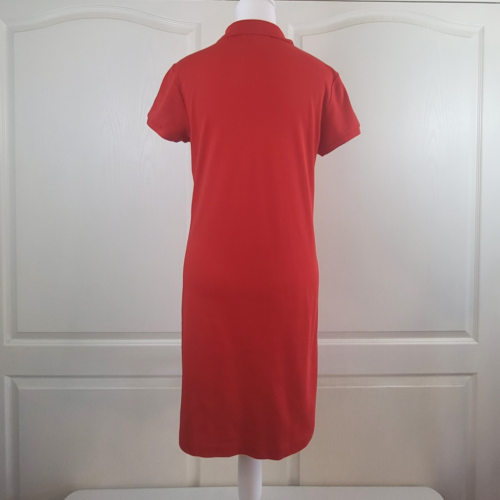 Ralph Lauren Polo Shirt Dress Red Short Medium White Pony Logo Preppy Old Money thumbnail 3