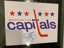 BRADEN HOLTBY WASHINGTON CAPITALS SIGNED 8.5X11 PHOTO TEAM LOGO JSA AUTHENTIC