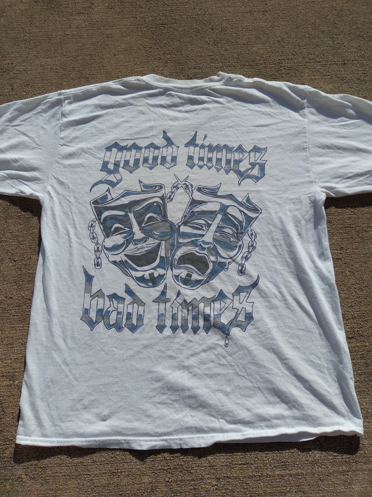 Vtg 90s Laugh Now Cry Later - Homies / Mexican Tattoo T Shirt Mens Large RARE! image 2