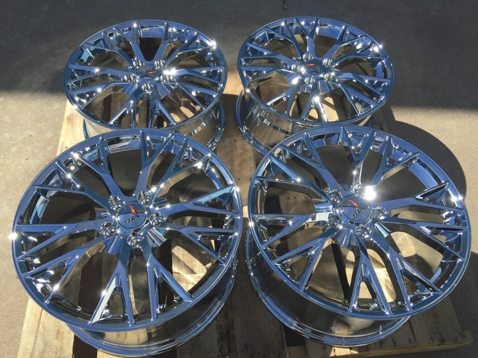 NEW GLOSS BLACK C7 Z06 CORVETTE WHEELS 19x8.5/20x10 2014-2019 C7