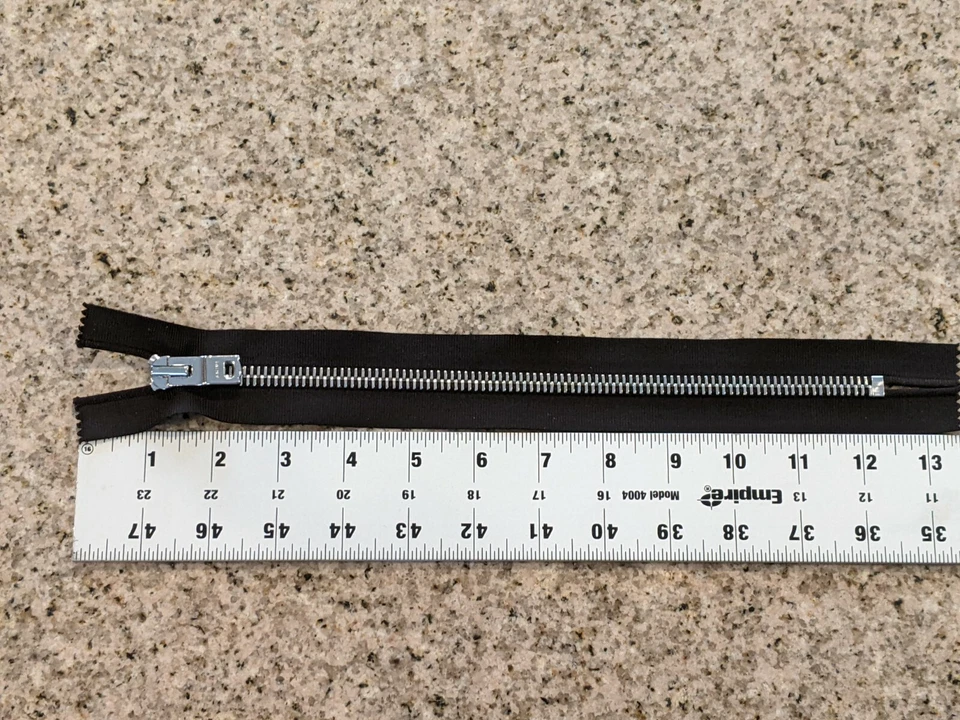 RIRI M8 29 cm 11,4" AMIRI Metal No Separable Unidireccional Cierre Cremalleras Negro Foto 3 de 4