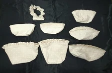 Vintage Longaberger Lot of 7 Woven Traditions Ivory Fabric Liners & 1 Garter