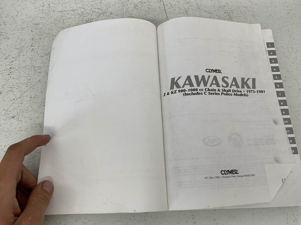 Clymer Kawasaki repair service manual z1 900 Kz 1000 900 shaft