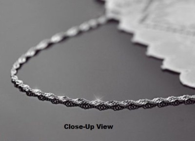 Wave Singapur Halskette -- 1,8 mm * -- Sterlingsilber -- 28 Zoll -- Made in Italy [Neu mit Etikett]
