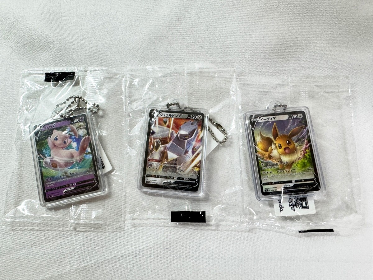 Acrylic Keychain Kura Sushi x Pokemon TCG Trading Card Japan MEW DURALUDON EEVE Acrylic Keychain Kura Sushi x Pokemon TCG Trading Card Japan MEW DURALUDON EEVE