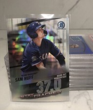 2020 BOWMAN CHROME STAT TRACKER ST2 SAM HUFF TEXAS RANGERS