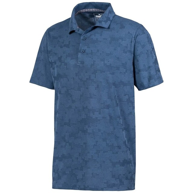 puma blue camo golf shirt