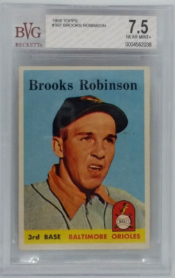 1958 Topps #307 Brooks Robinson Card - Graded BVG 7.5 Near Mint+, Orioles
