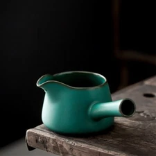 6.14" Vintage Ceramic Handle Fairness Mug Kung Fu Tea Set Side Handle Tea Set