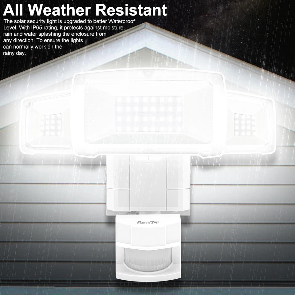 Solar Lights Outdoor Super Bright LED Solar Motion Sensor Lights 1500LM 5000K - Image 3 of 4