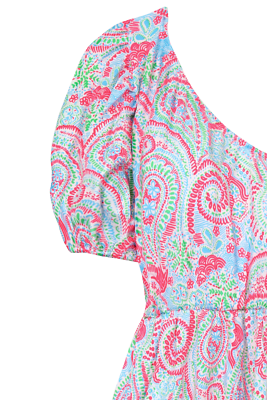 slim fit dress slacks InWeave Green Paisley Print Back Detail Long Dress L for Women main image 1