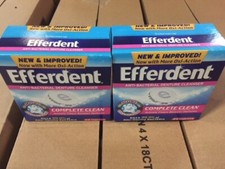  2 Pack Efferdent Anti-Bacterial Denture Cleanser Tablets - 88 Total Tablets