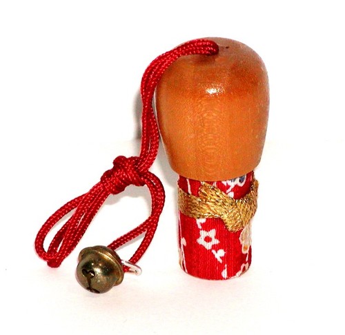 1970s japanese asian vintage wood kokeshi doll w