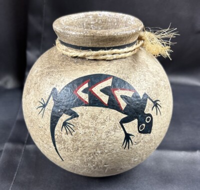 Lucano Signed Hand Painted Pottery Vase