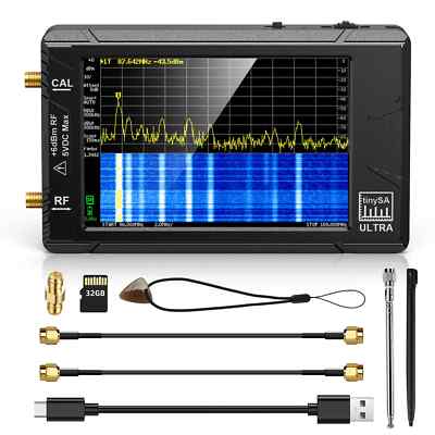 Tiny Spectrum Analyzer TinySA ULTRA 4'' Display 100kHz To 5.3GHz With 32GB Card