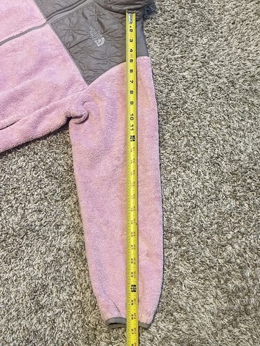 The North Face Girl’s Pink Fuzzy Fleece Full Zip Up Jacket Size XL - Picture 8 of 11