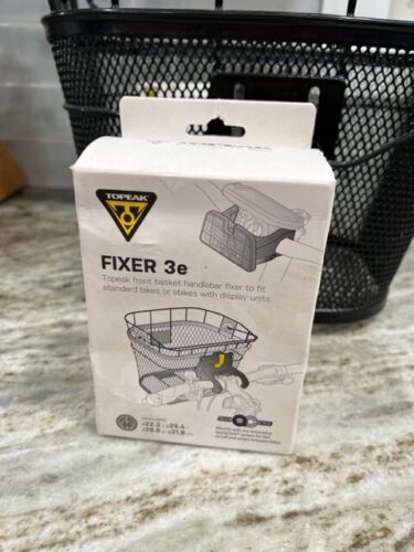 Topeak Front Bicycle Basket With Fixer 3 Handlebar Bracket Black NEW - Picture 3 of 8