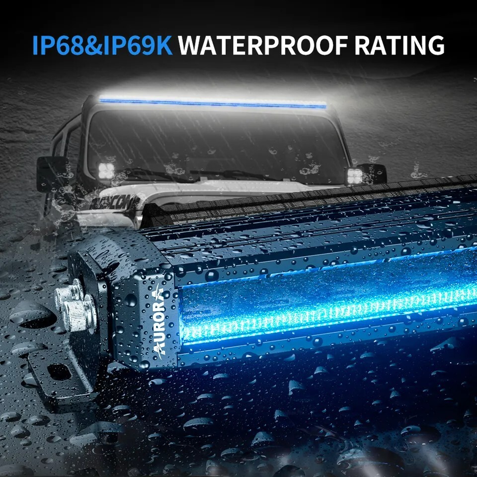 Light Bar AURORA Patent Multifunction RGB led light bar Screwless
