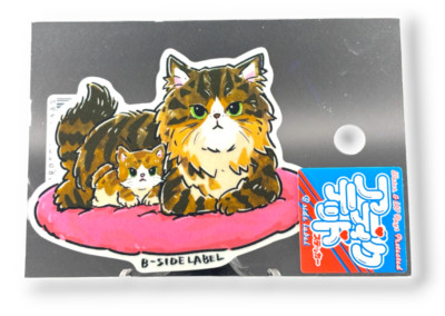 Cat Sticker from Japan Cute Mommy and Kitten B-Side Label Japan