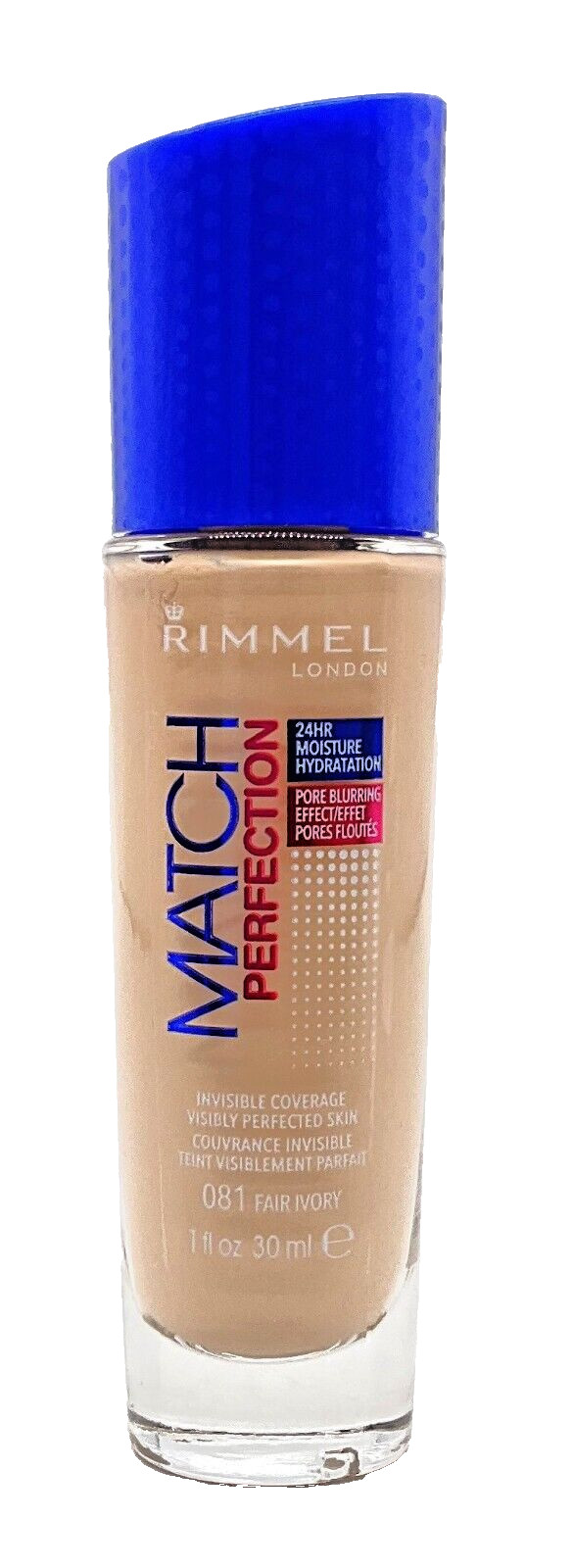 Тональный крем Rimmel London Match Perfection, 1 унция - 081, Цвет слоновой кости, НОВЫЙ, аутентичный