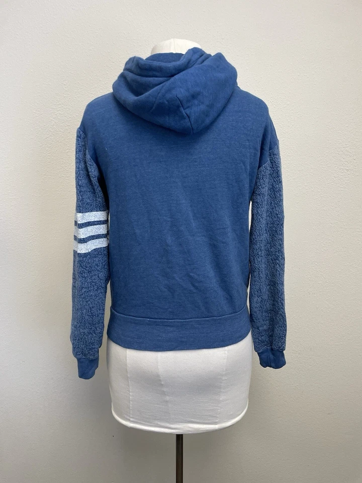 Sudadera con Capucha Rebel Yell Azul Cremallera Completa Gráfico Polar Talla L Foto 4 de 4