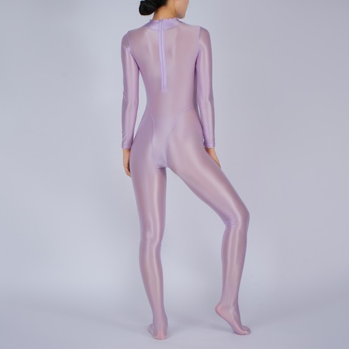 iEFiEL Body Mujer Brillante Traje de Cuerpo Completo Slim Fit Mono Elástico Catsuit - Imagen 112 de 188