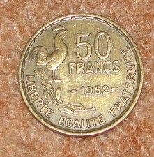Coin 50 Francs (from France - 1952) original very rare