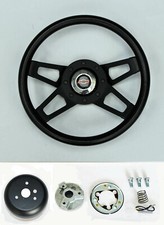 74-94 Blazer C10 S10 K10 13 12 Black Black 4 Spoke Steering Wheel Red Bowtie