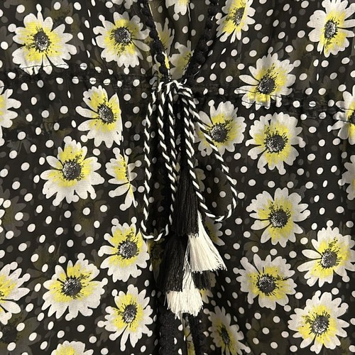 Tunica kimono MIKEN SWIM taglia grande stampa margherita uncinetto chiffon copricostume da bagno - Foto 4 di 11