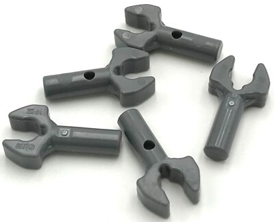 Lego New Dark Bluish Gray Bar 1L with Clip Mechanical Claw Pieces