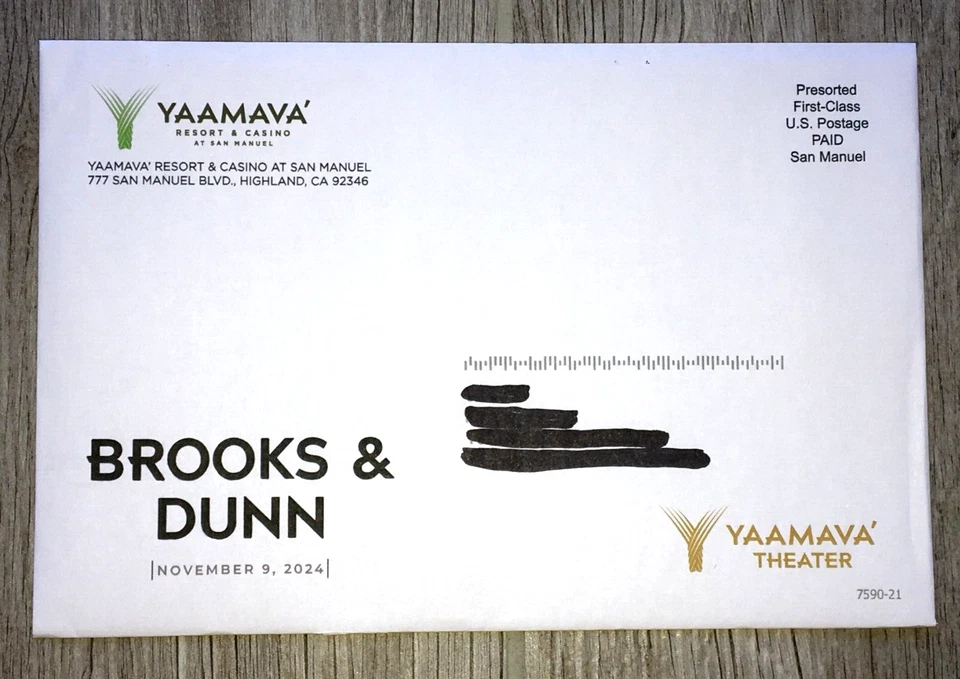 BROOKS AND DUNN CONCERT TICKET Advertisement Nov. 9 2024 YAAMAVA RESORT & CASINO - Image 4 of 4