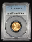 1958 D  LINCOLN  WHEAT CENT PENNY PCGS MS 66 UNCIRCULATED MS66RD US COIN MS66