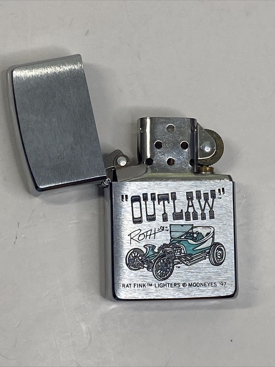 Rat Fink Zippo Ed Roth “outlaw” Lighter Made In The USA Has Rat Fink Zippo Ed Roth “outlaw” Lighter Made In The USA Has