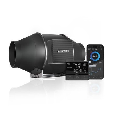 AC Infinity CLOUDLINE PRO T4, Quiet 4  Inline Duct Fan with Temperature Humi...