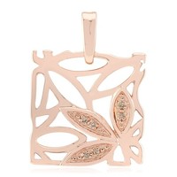 Cavill SilberanhäNger Damen 925 Sterlingsilber 0,03Ct Diamant RoséGold