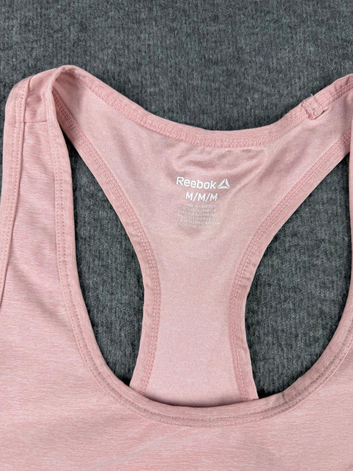 Reebok Women's Medium Racerback Tank Top Pink Speedwick Gym Workout Performance thumbnail 3