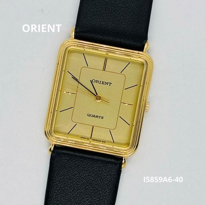 Orient I5859A6-40 Quartz Men's Watch Black Japan Working Condition 0611974