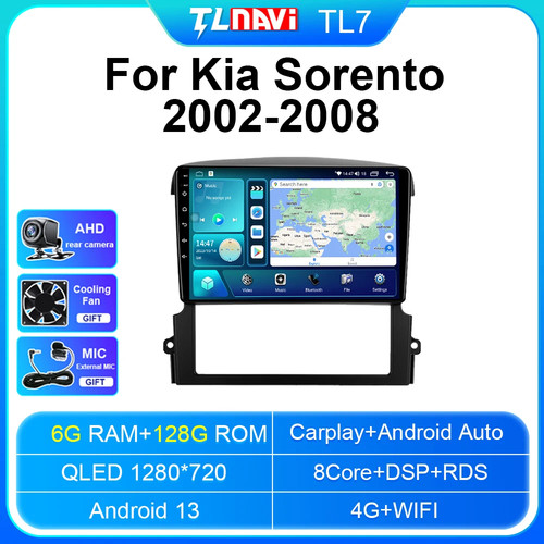 2K QLED Android Auto For KIA Sorento 2002 2003 2004 - 2008 Multimedia Stereo Car - Picture 21 of 48