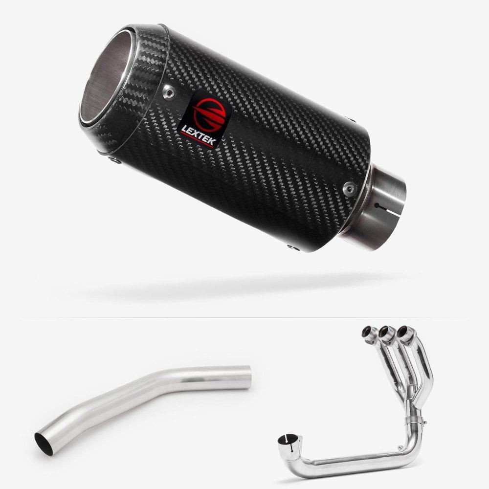 Lextek CP8C Full Carbon Exhaust System 150mm for Triumph Tiger 800 (10-21)