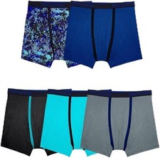 Fruit of the Loom Boys Breathable Micro Mesh Boxer Briefs 5 Pack, Medium