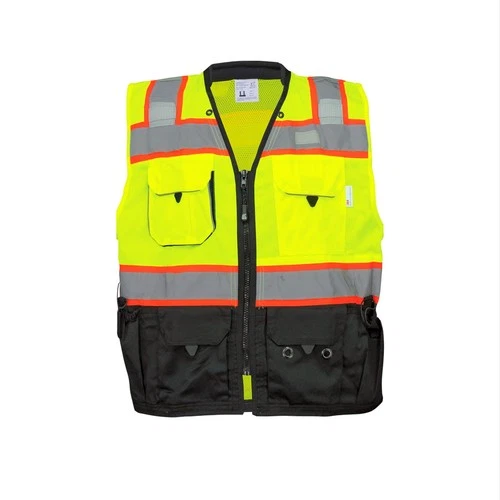 GGS High Visibility Surveyor Safety Vest with 10 Pockets, Large - product listing photo