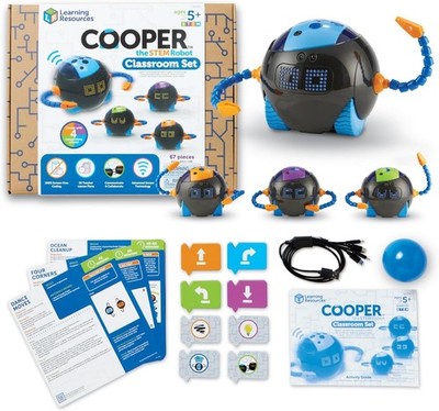 Learning Resources Cooper the MINT Robot Classroom Set, Kinder Geschenkset, MINT Set,