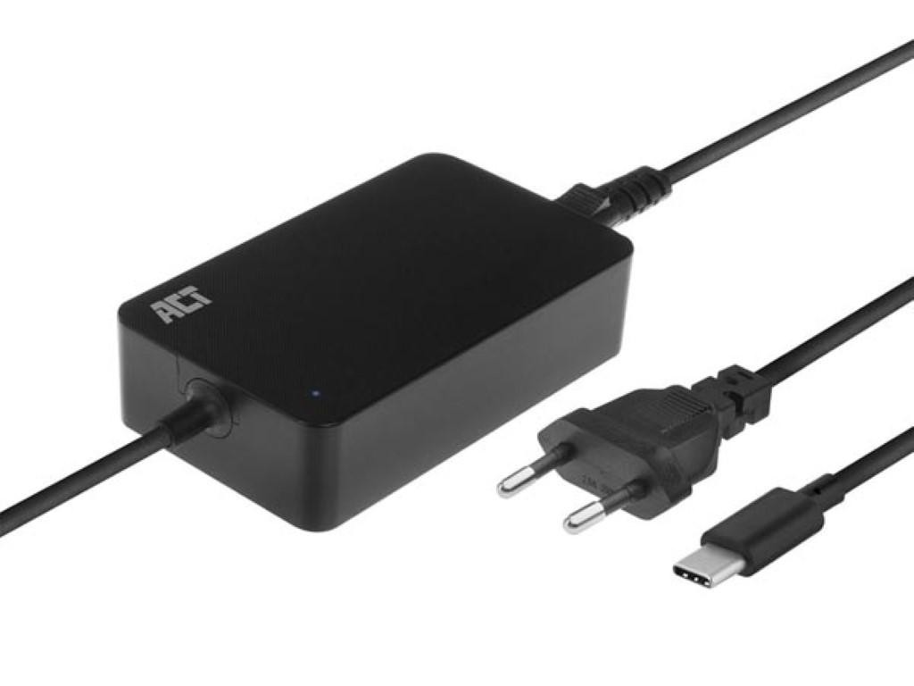 ACT USB-C-Ladegerät für Laptops bis zu 15.6'', 65 W dünnes Modell
