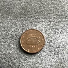 Moneda de 1 centavo de euro rara - IRLANDA 2005 Eire Harp Cláirseach MONEDA DE LA SUERTE IRLANDESA