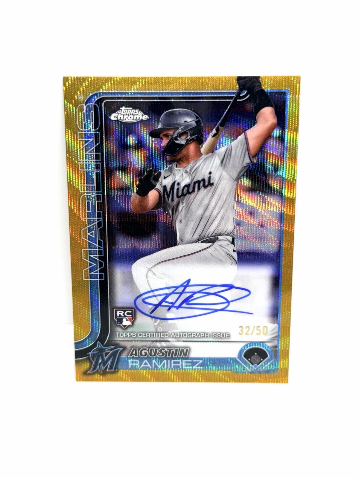 Agustin Ramirez 2025 Topps Chrome Update #RA-AR Autographs - Gold 
