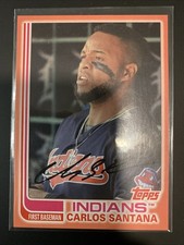 2017 Topps Archives CARLOS SANTANA Pink Parallel /199 Indians #199 Mint